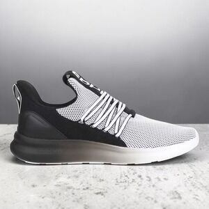 adidas Lite Racer Adapt 7.0 Shoes Mens 13 Black White Fade Slip On Sneakers NEW